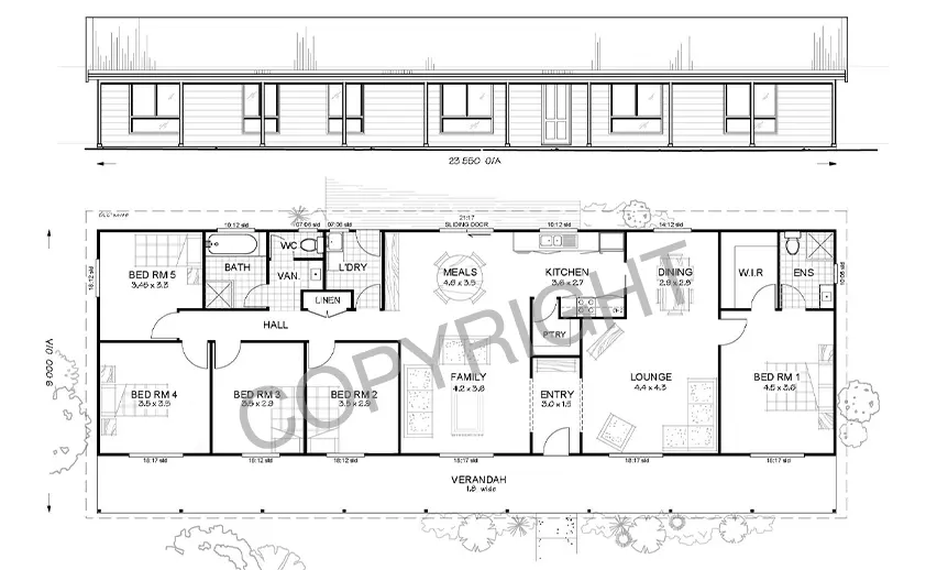 Met-Kit Homes floor plans - Blaxland 3 - Affordable, budget steel frame Kit Homes Australia Wide