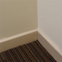 Skirting board and floor