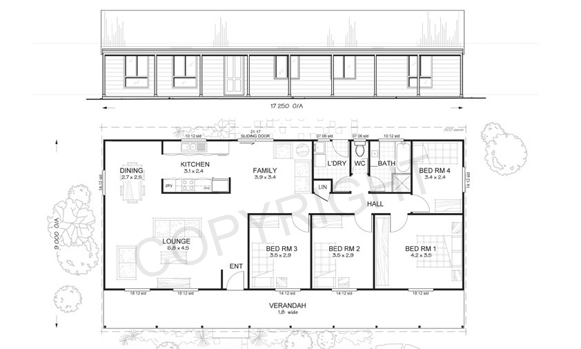 Flinders budget 4 bedroom kit home floorplan